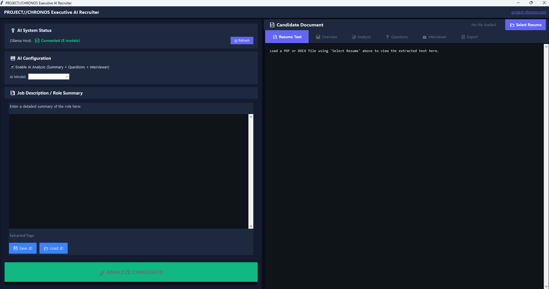 PROJECT//CHRONOS: The Offline AI Resume - Screenshot 3 preview