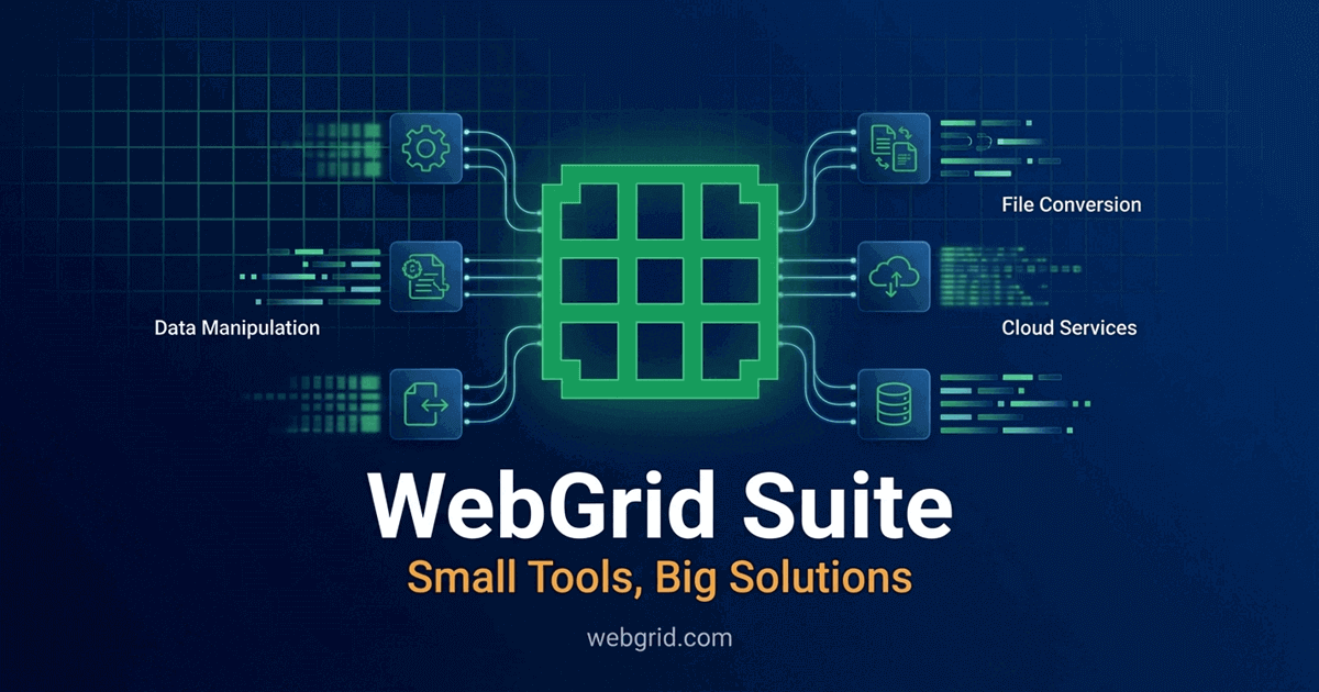 WebGrid - Main product screenshot demonstrating key features and user interface