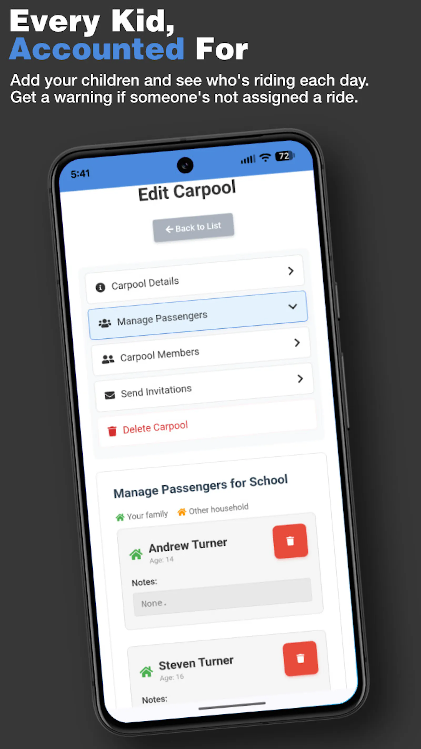 Carpool-Q: School Carpool screenshot 6