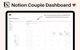 Notion Couple Dashboard & Planners media 3