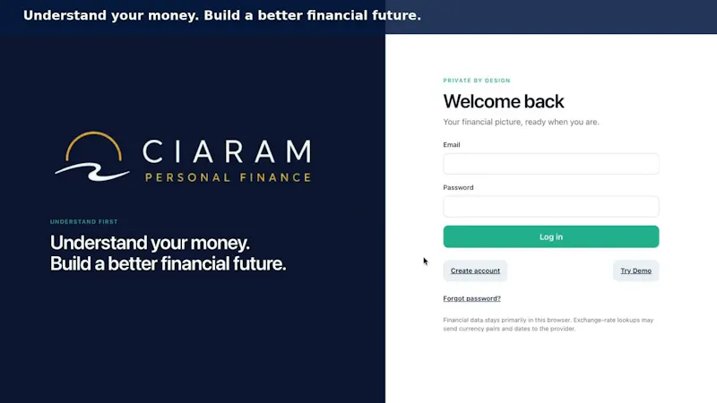 CIARAM Personal Finance screenshot 1 (video preview)