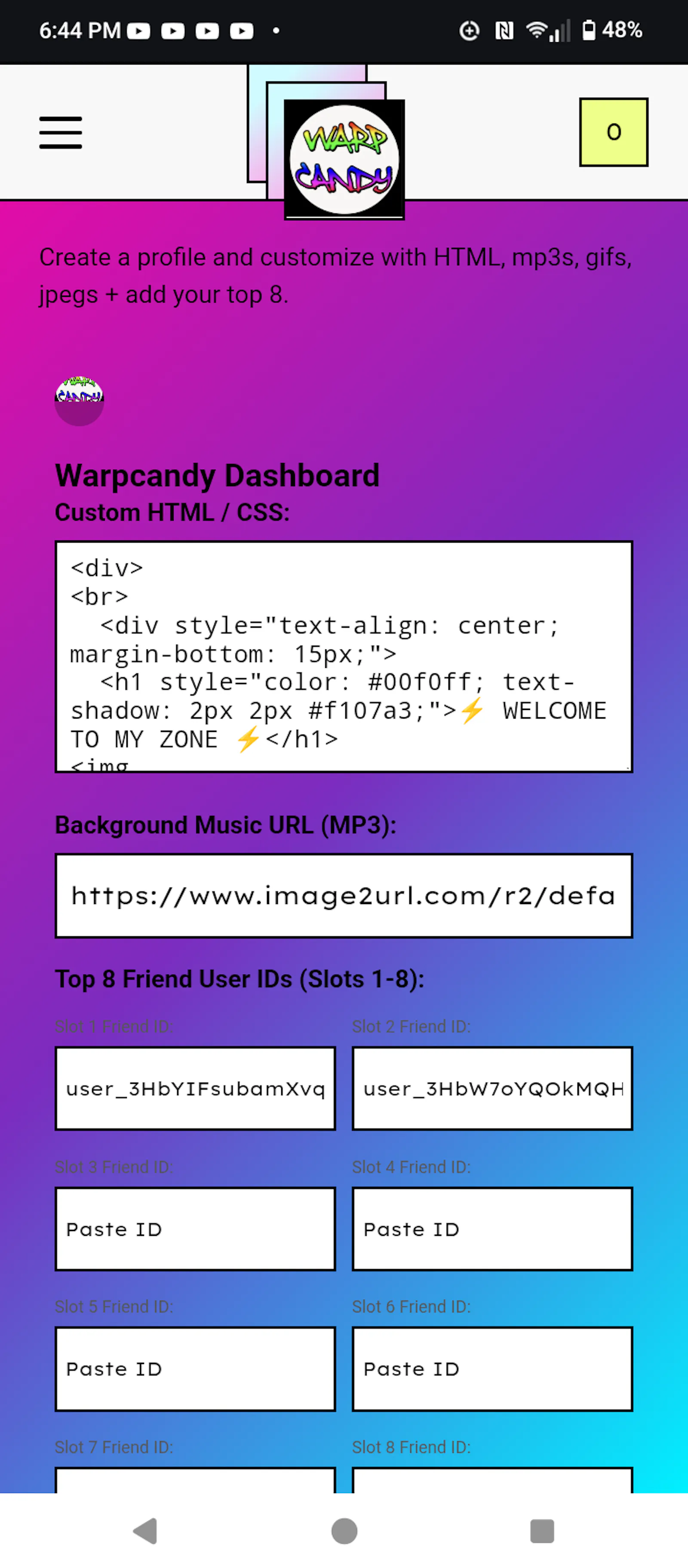 Warpcandy  screenshot 2