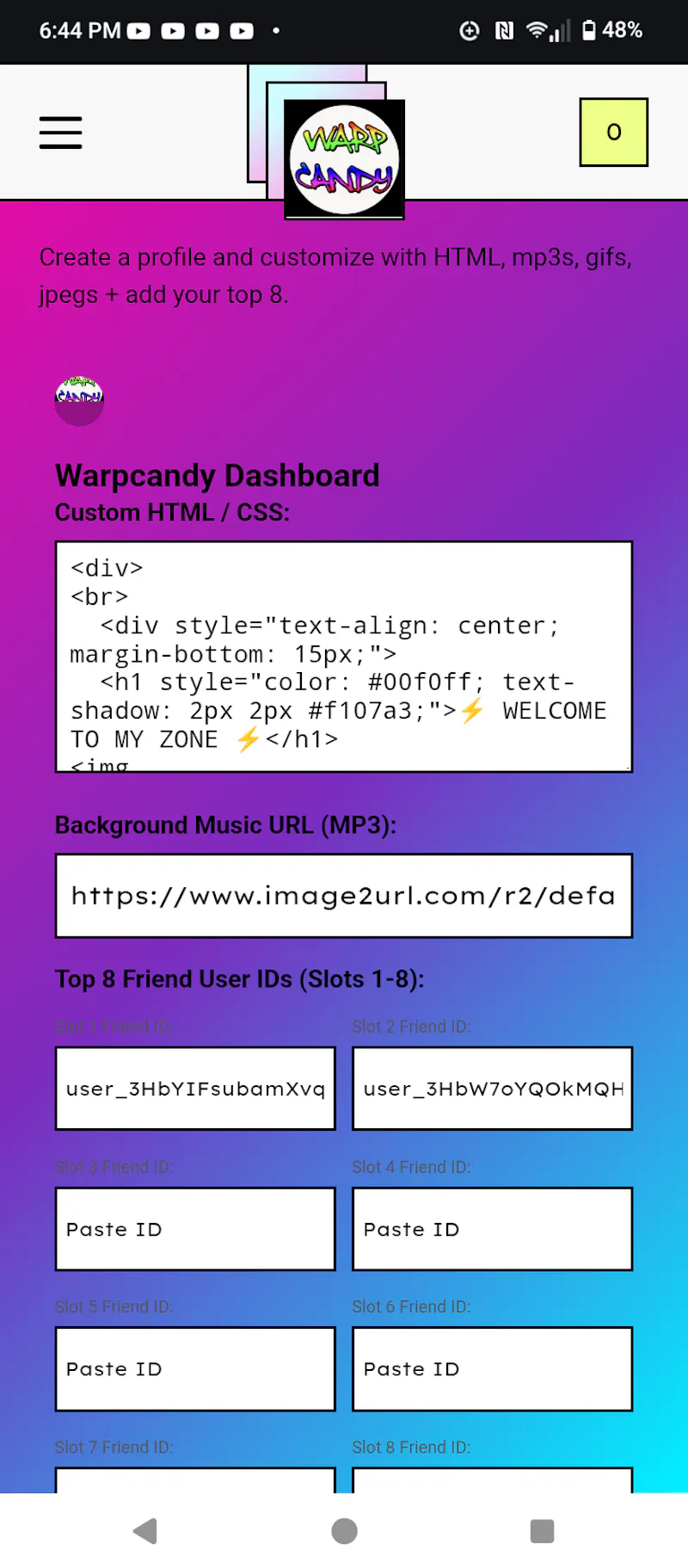 Warpcandy  screenshot 2