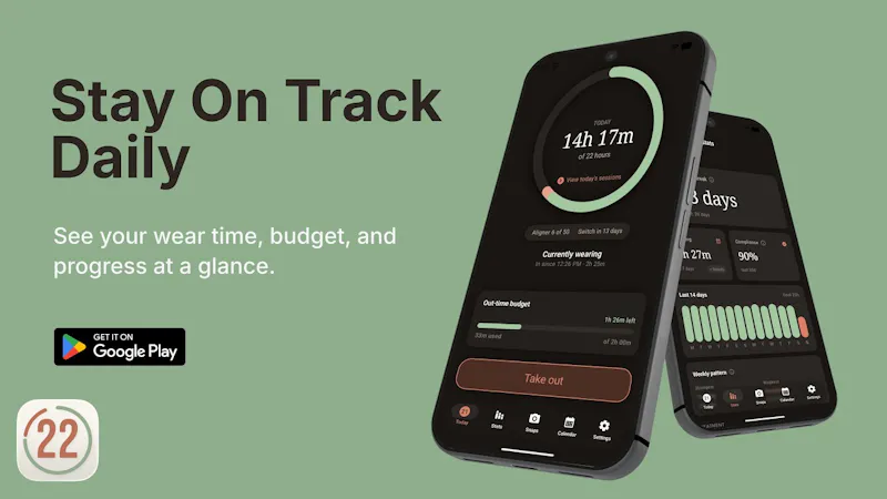 22 Hours: Aligner Tracker screenshot 1 (video preview)
