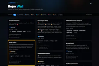 RepoWall — GitHub Trending Aggregator gallery image