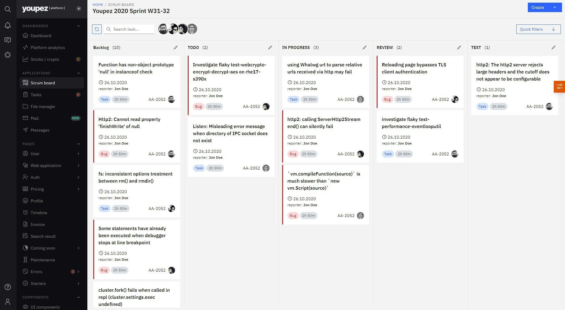 Youpez Admin UI with Angular gallery image