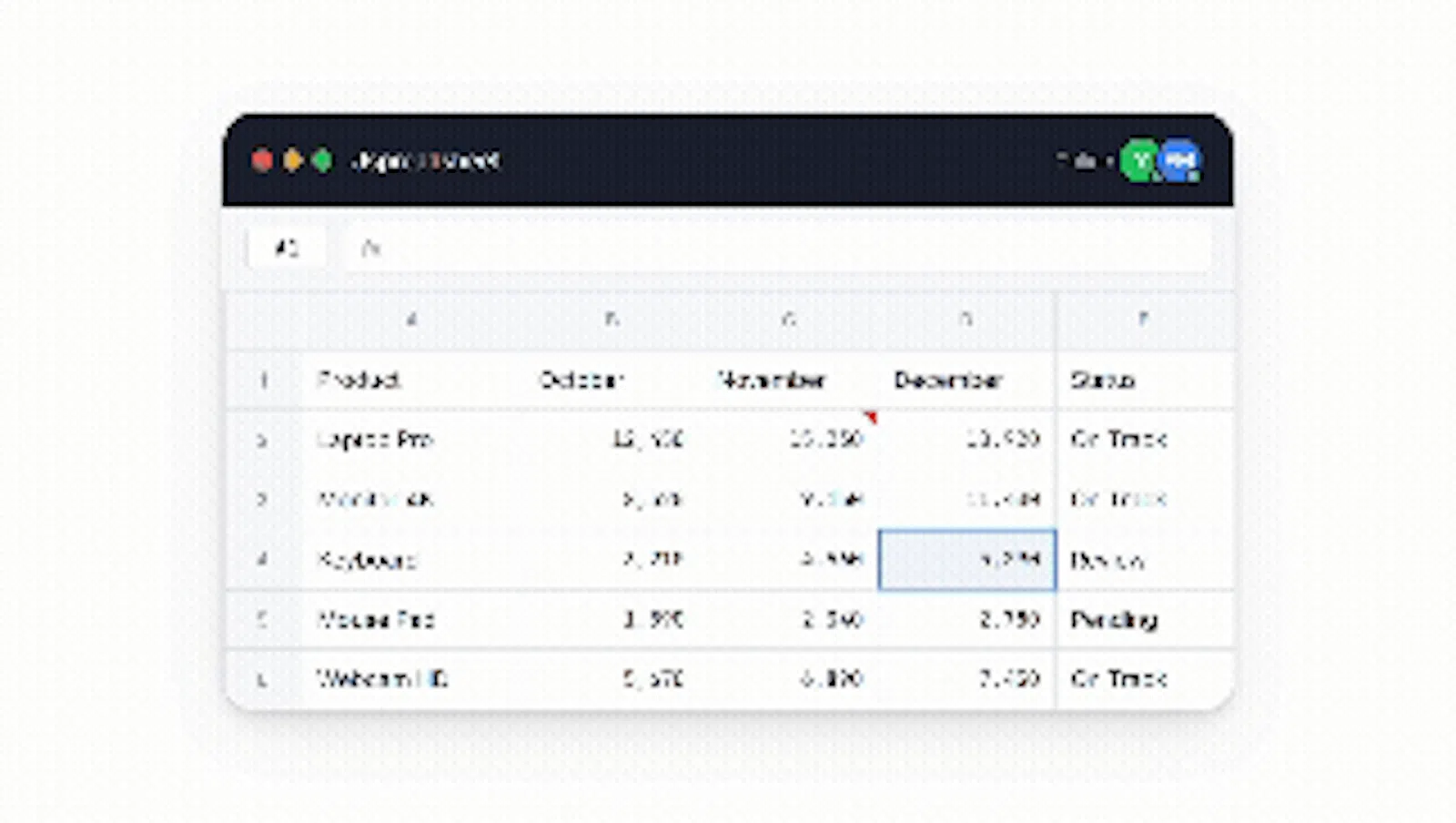 Jspreadsheet screenshot 5