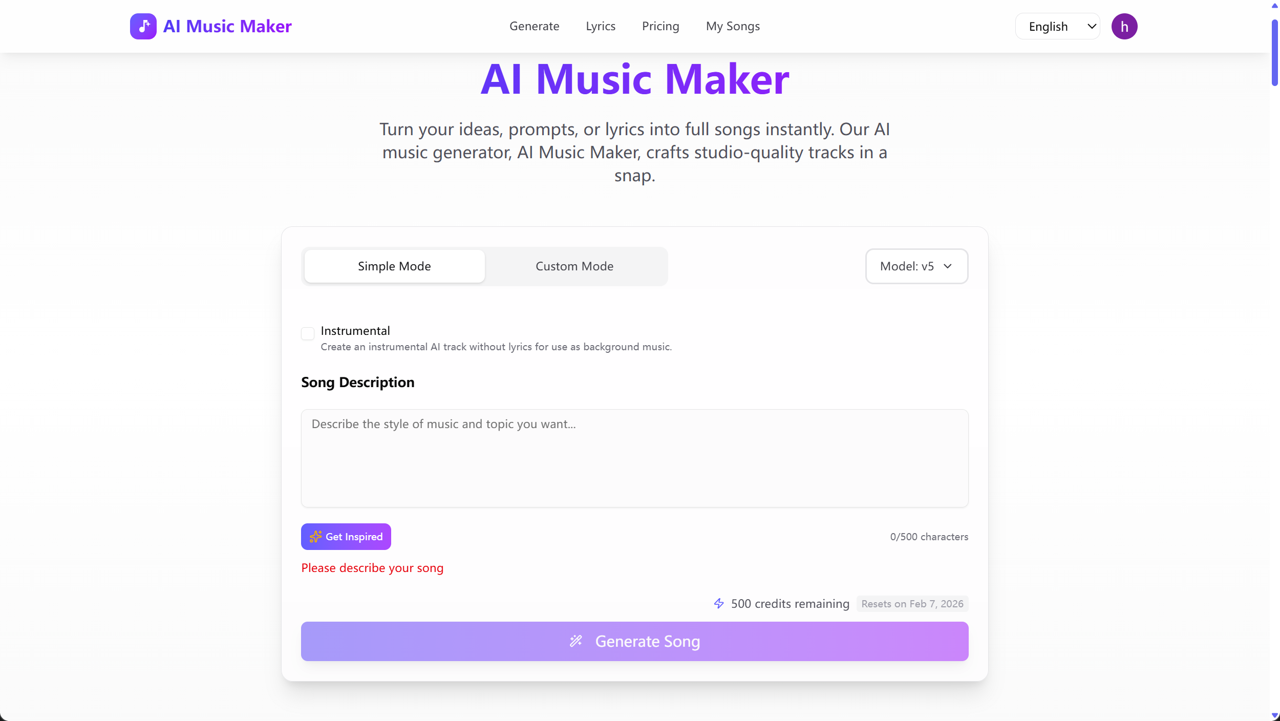 AI Music Maker-Generate Song from Text gallery image