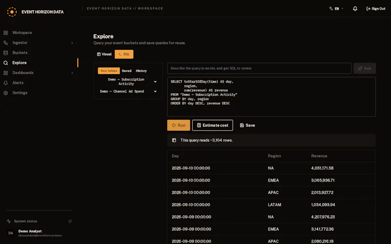 Event Horizon Data screenshot 4