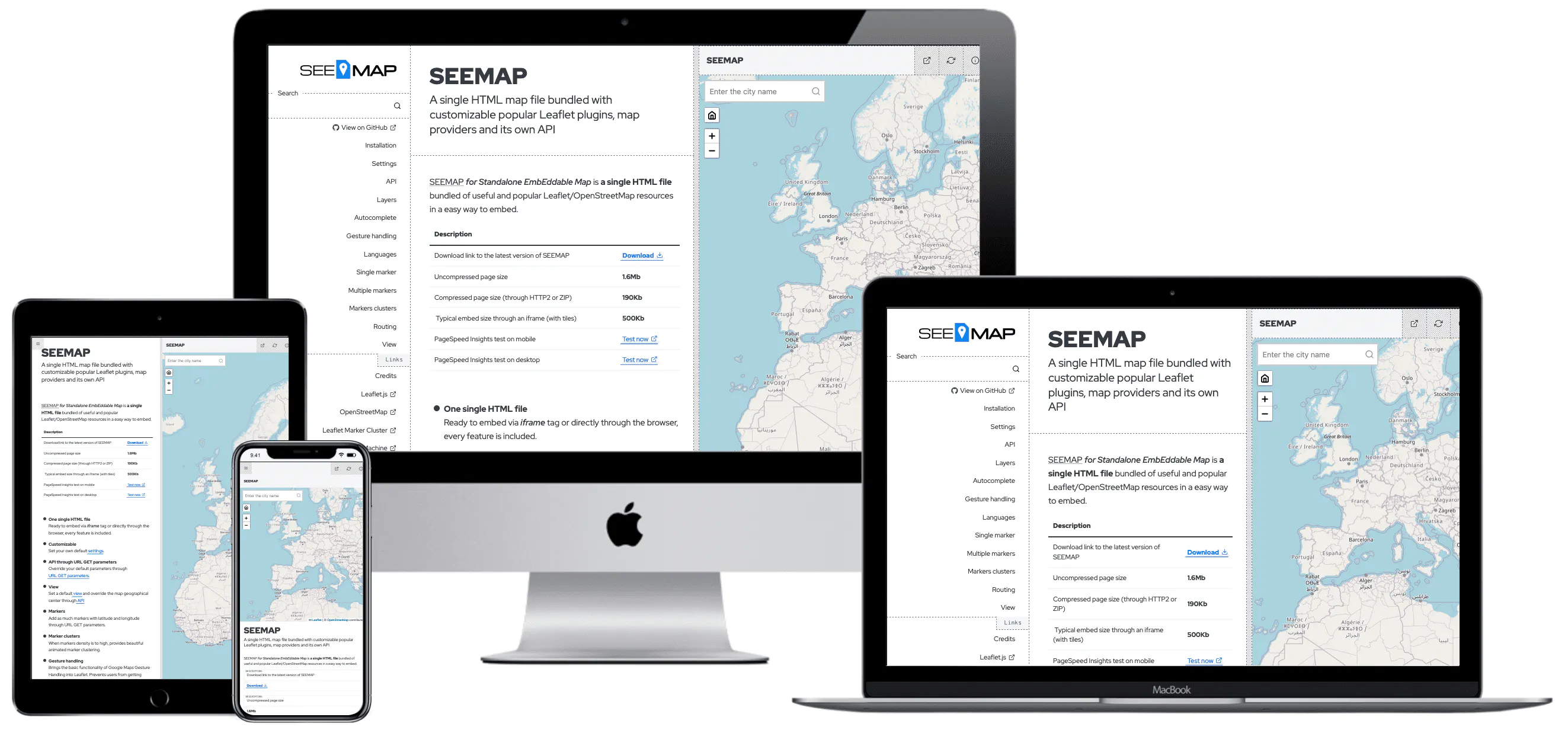 Leaf Maps Html SEEMAP: Embed maps easily with a single HTML file | Product Hunt