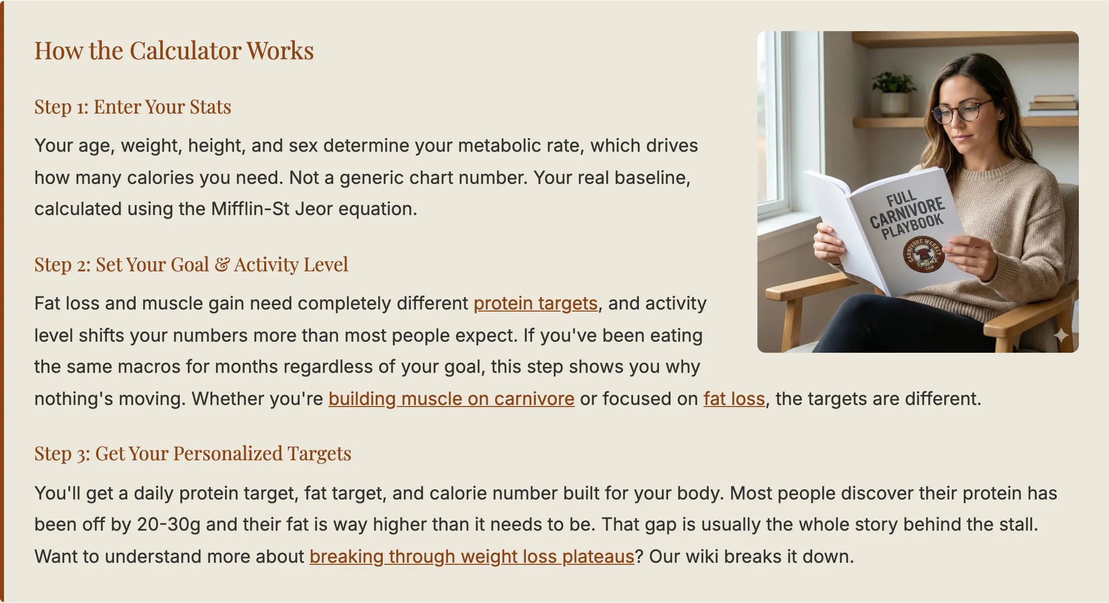 Carnivore Weekly Macro Calculator gallery image