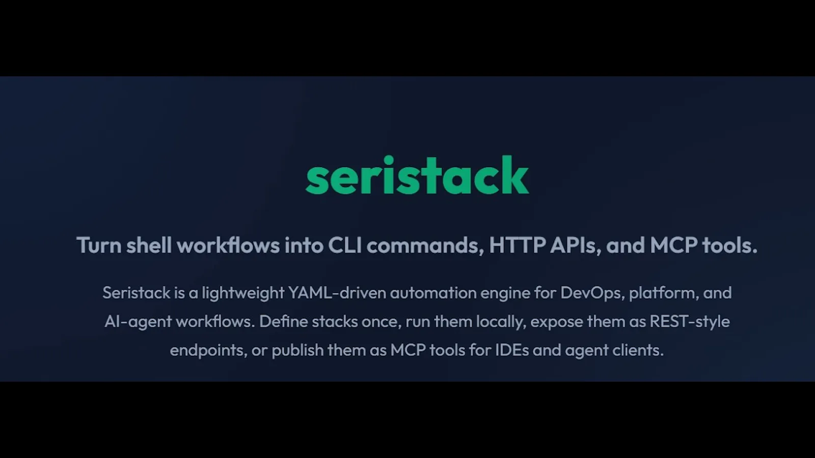 Seristack cli tool screenshot 1 (video preview)