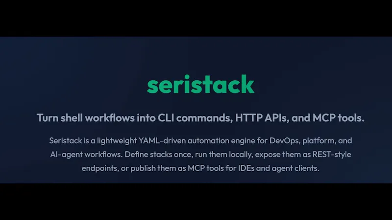 Seristack cli tool screenshot 1 (video preview)