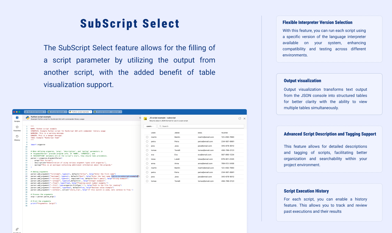 Runscript GUI - Einfache und klare Schnittstelle zum Verwalten und Ausführen von Skripten Medien 3