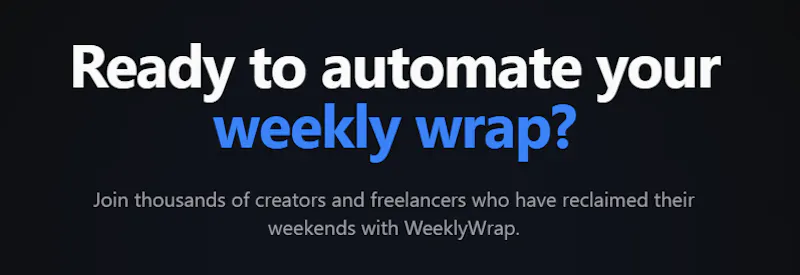 WeeklyWrap screenshot 1
