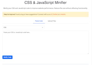 CSS & JavaScript Minifier Tool gallery image