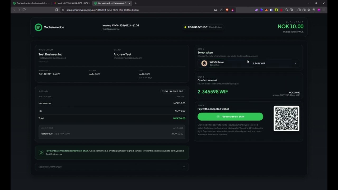 OnchainInvoice gallery image