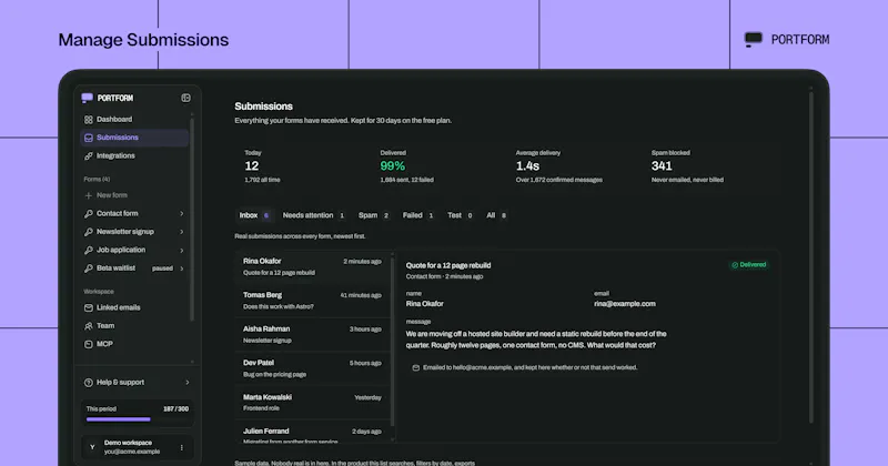 PortForm screenshot 2