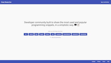 Cheat Sheets Dev gallery image