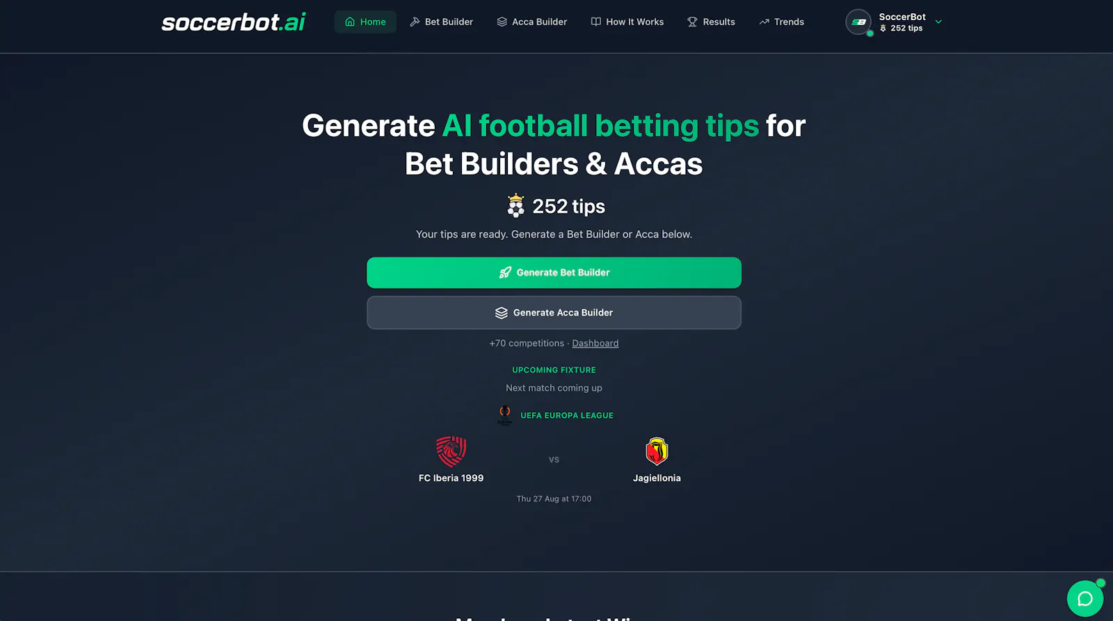 soccerbot.ai screenshot 2