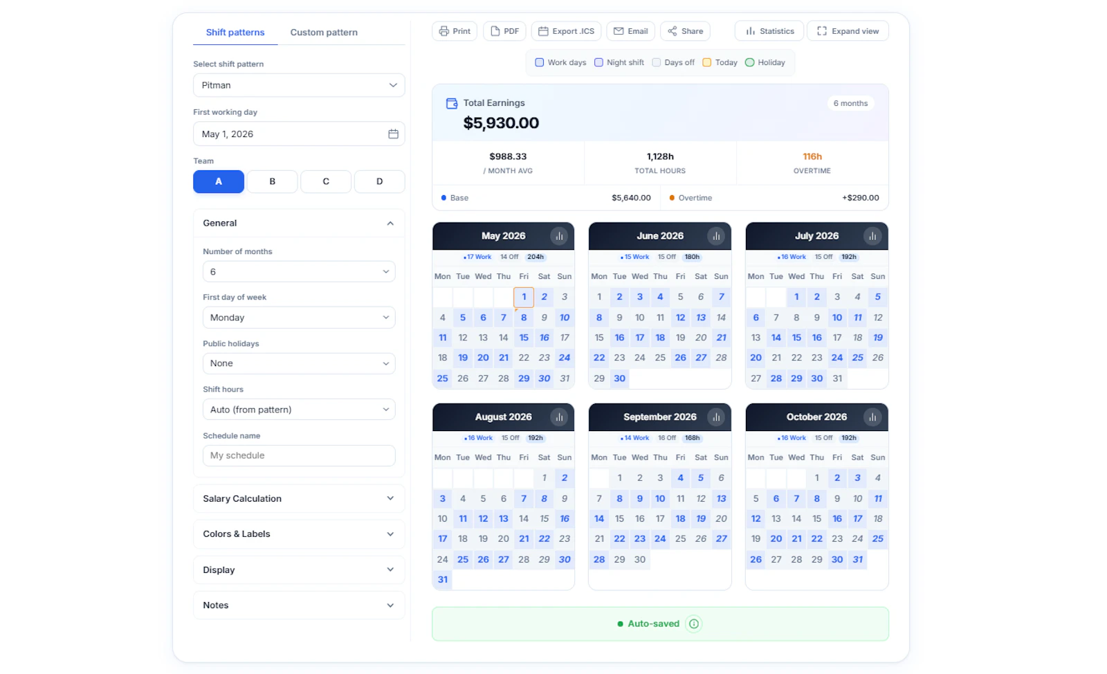ShiftScheduleUp screenshot 2