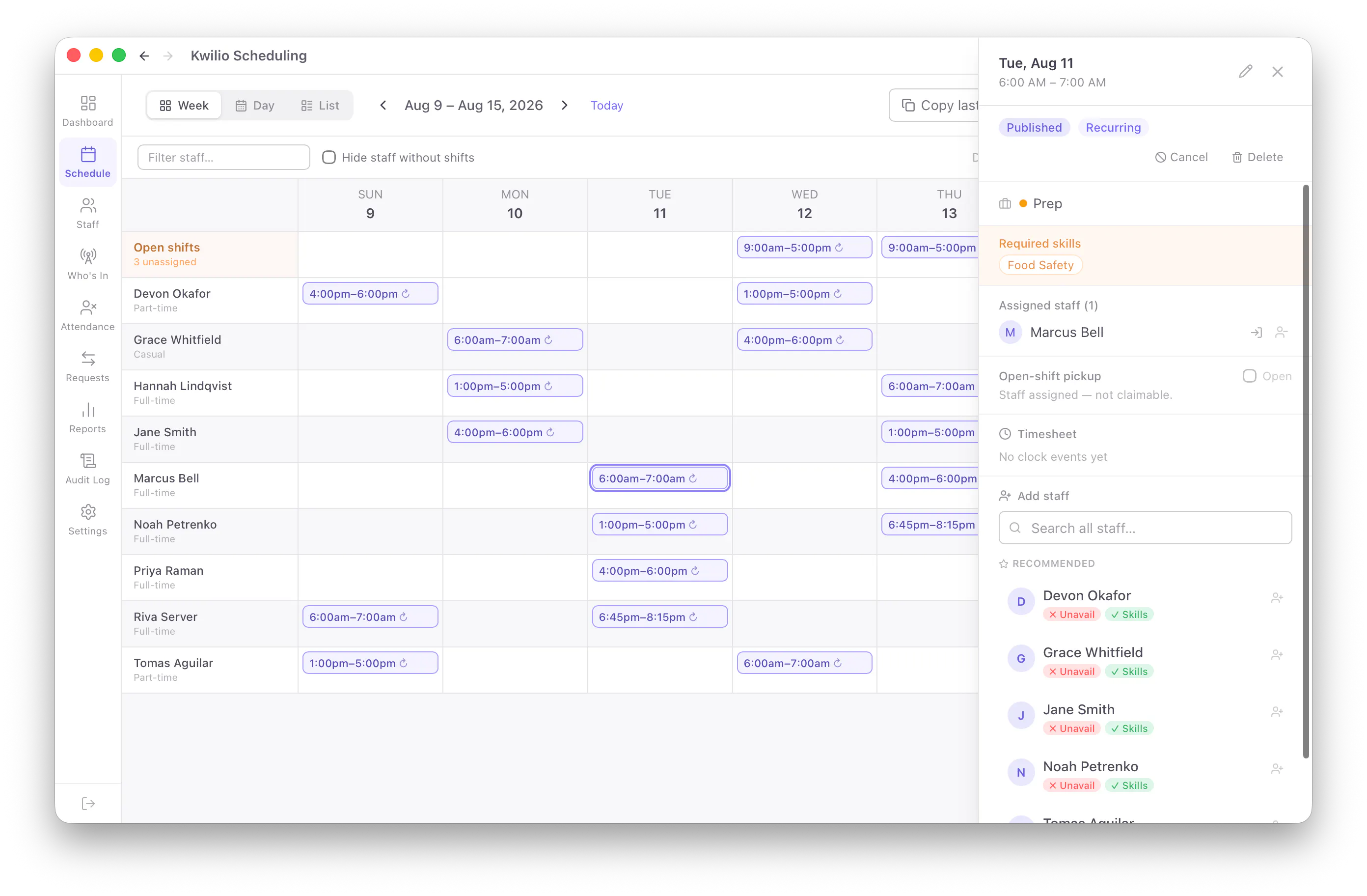 Kwilio Scheduling gallery image