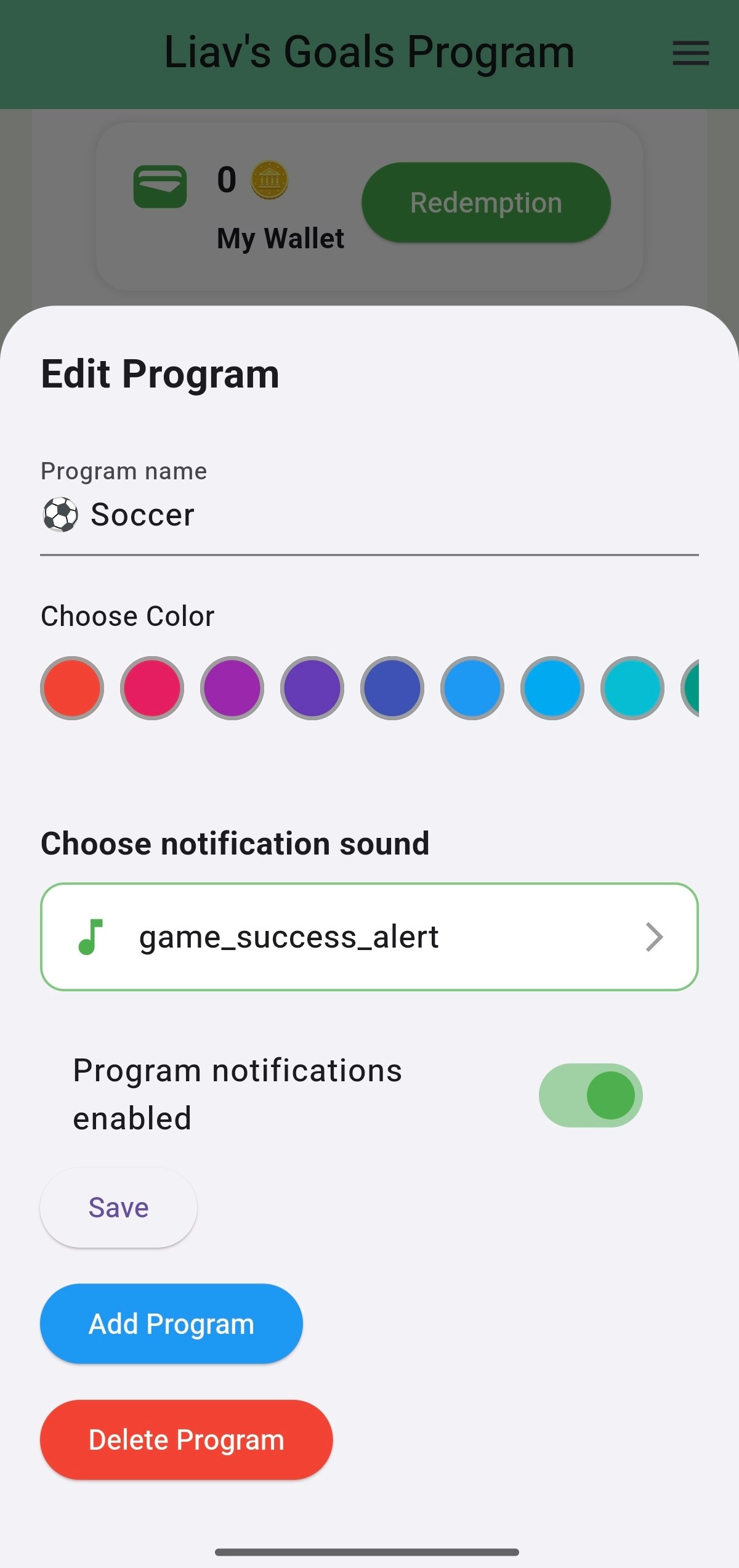 My Goals – Tasks & Habits  - Main product screenshot demonstrating key features and user interface