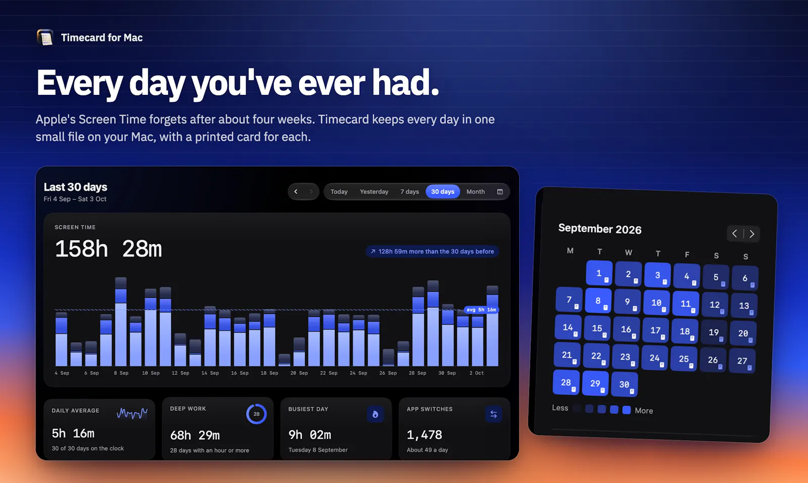 Timecard  screenshot 5