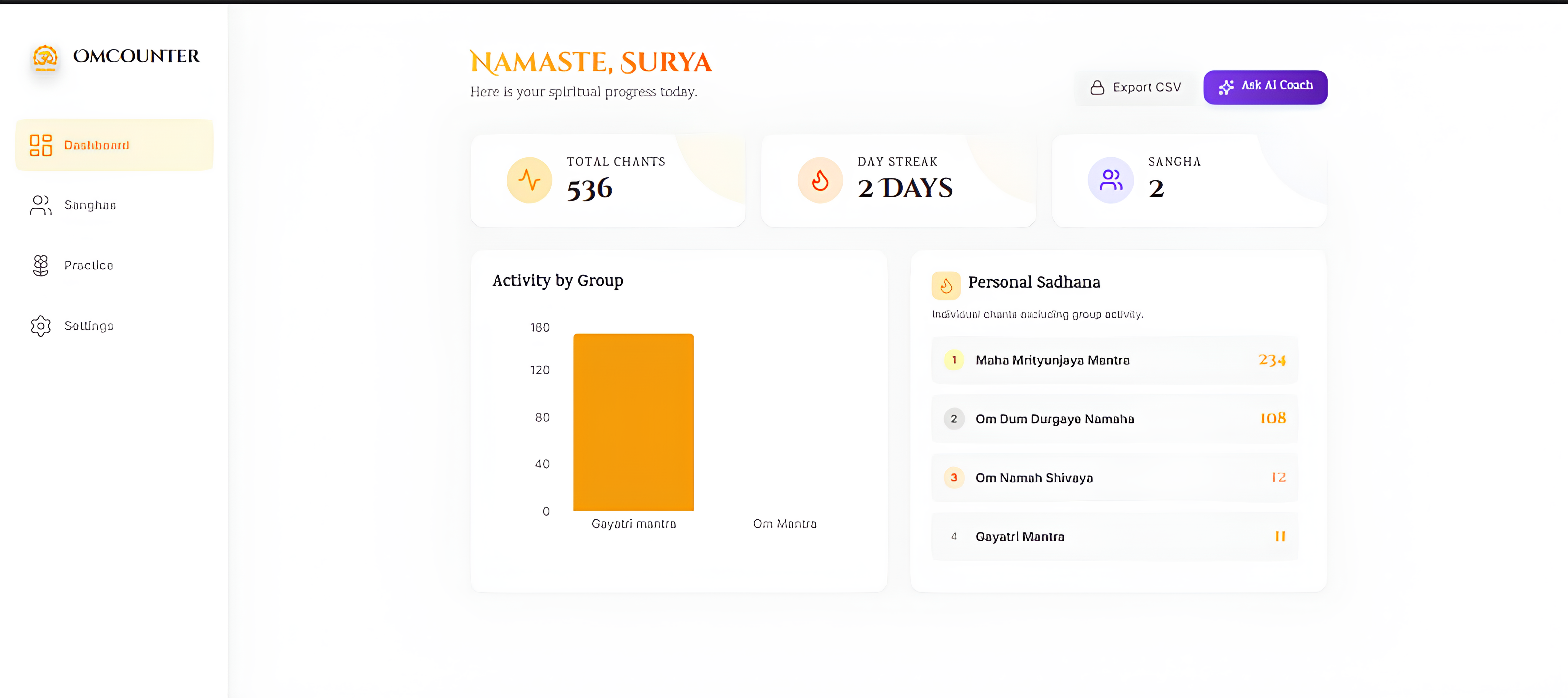 OmCounter - Main product screenshot demonstrating key features and user interface