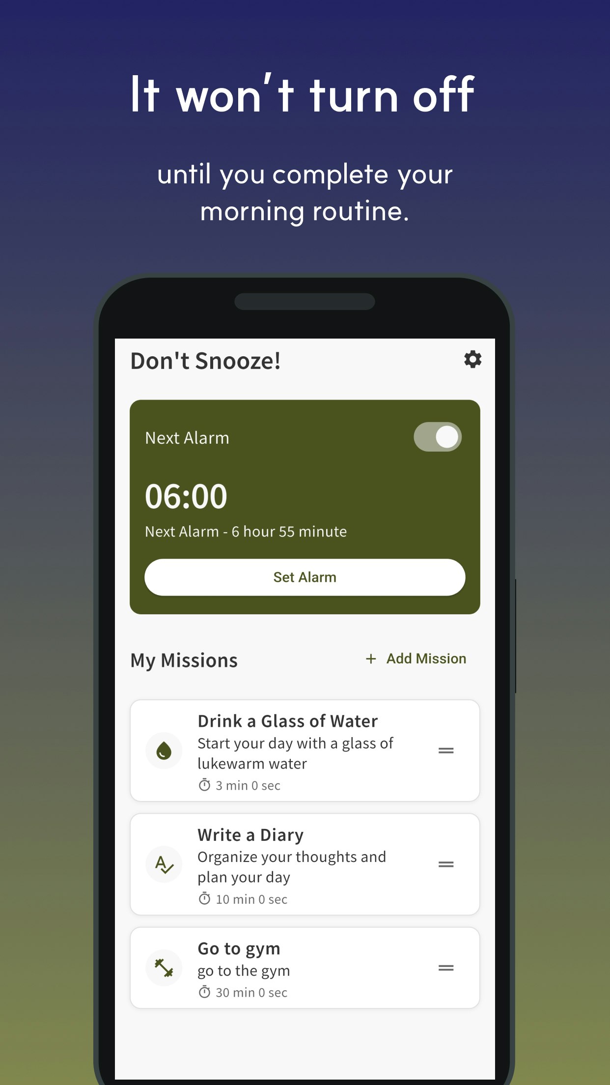 Don't snooze! screenshot 2