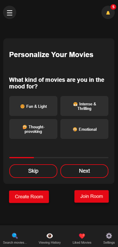 Moviematcher - スワイプして、次のお気に入りの映画を見つけます。パーソナライズされた映画メディア7