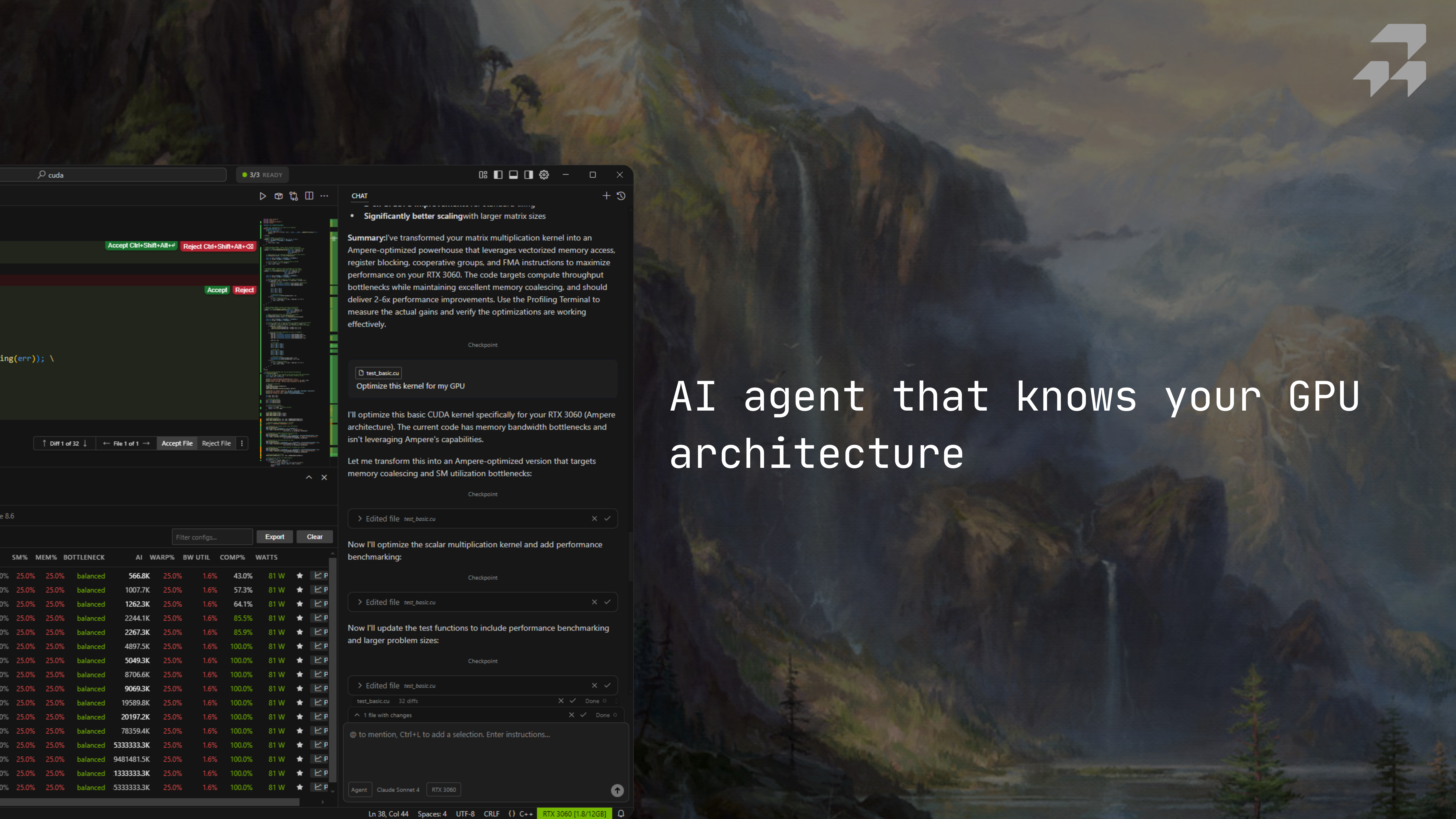 RightNow AI Code Editor screenshot 2