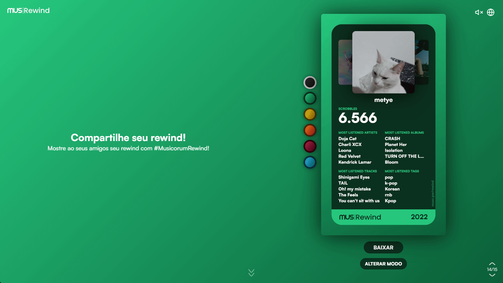 Rewind เพลง - วิธีแฟนซีในการย้อนกลับปีของคุณในเพลงด้วย last.fm media 5
