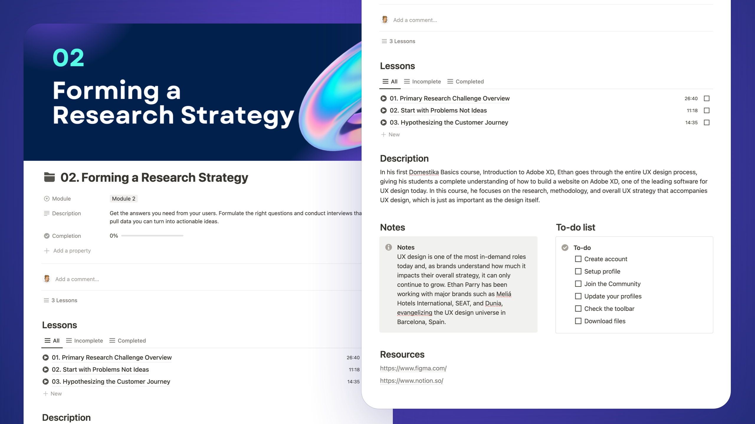 Course Builder Notion Template gallery image
