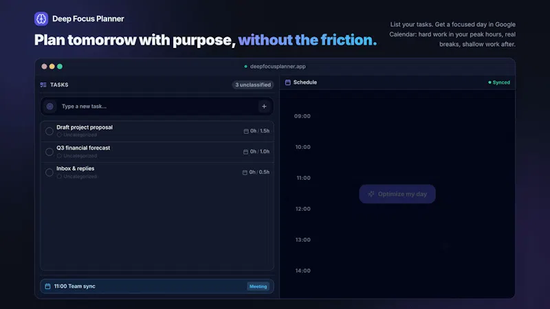 Deep Focus Planner screenshot 2