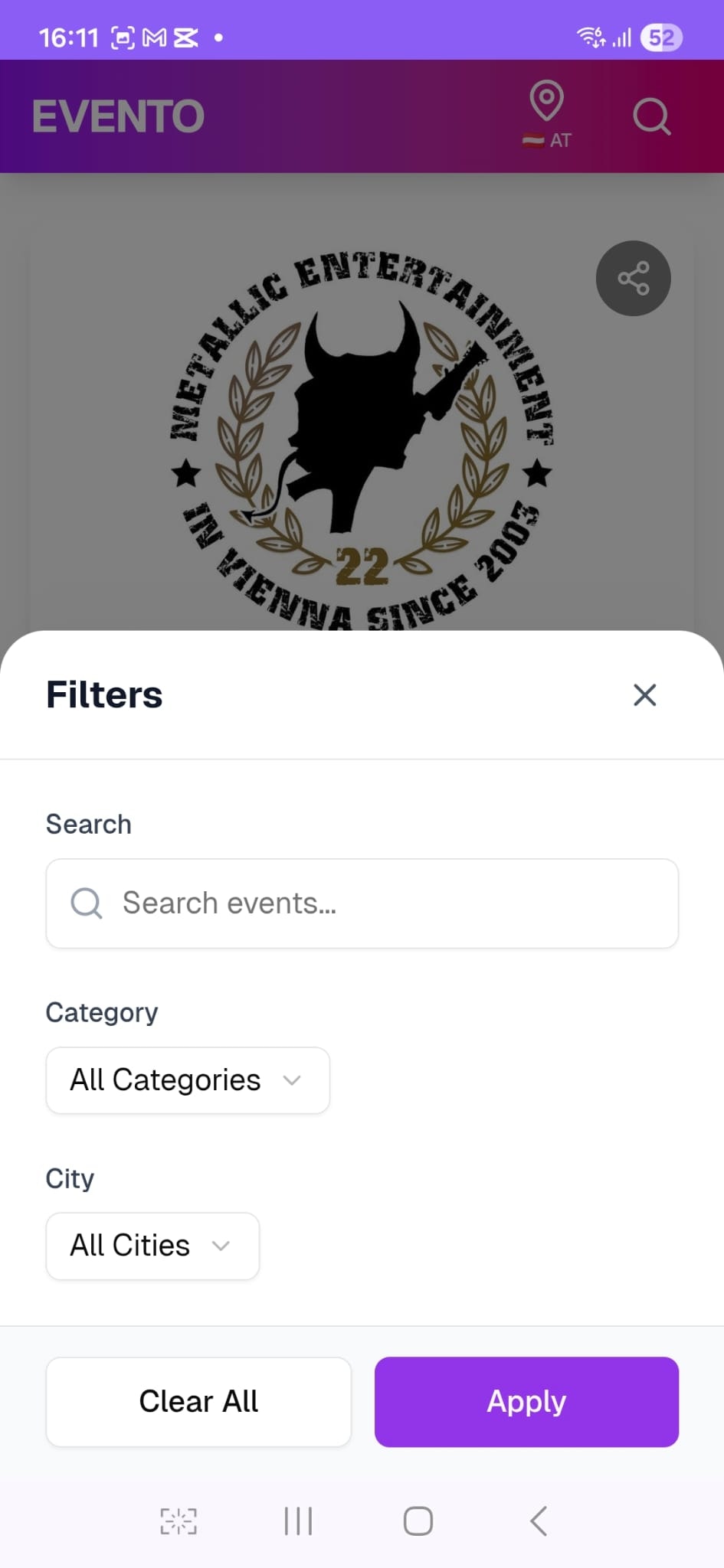 EVENTO - Screenshot 2 showing product features and functionality