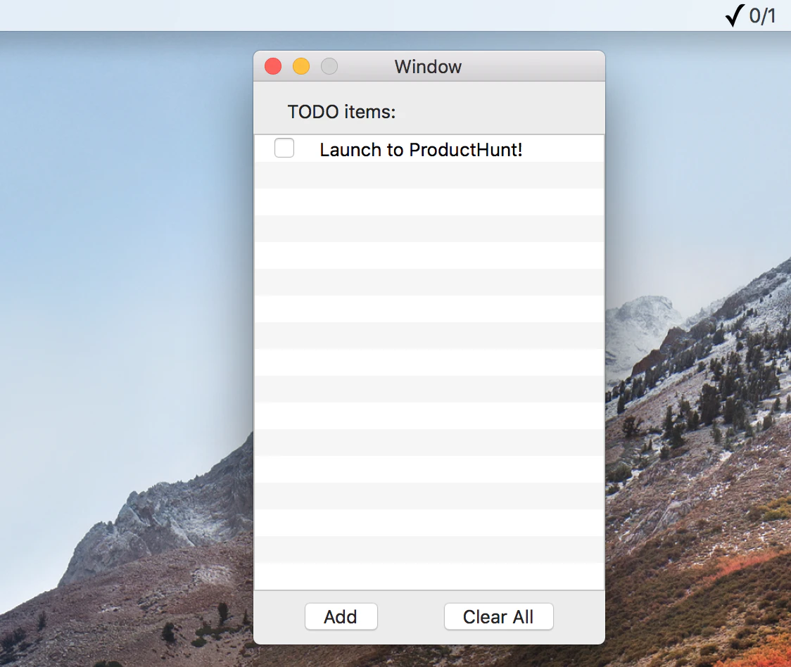 Mac TODO Menubar Image