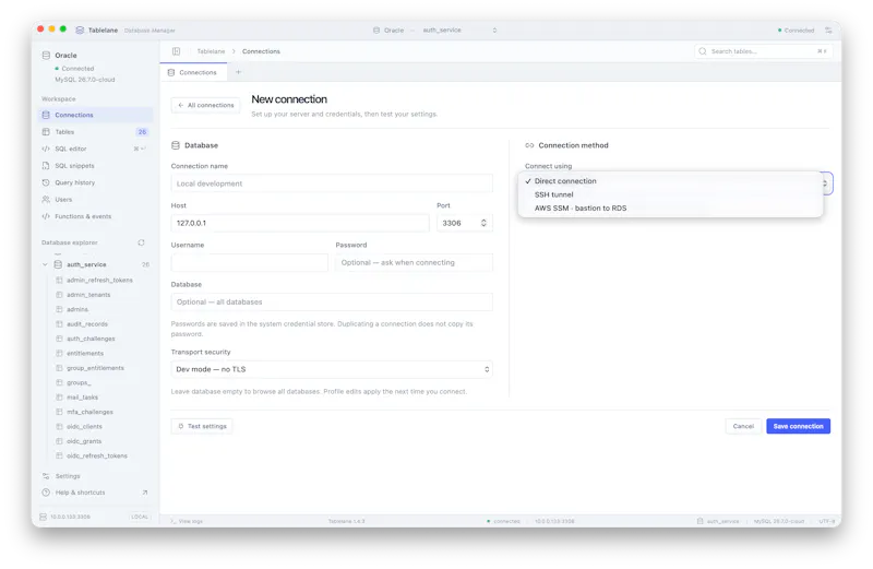 Tablelane - free mysql desktop client screenshot 4