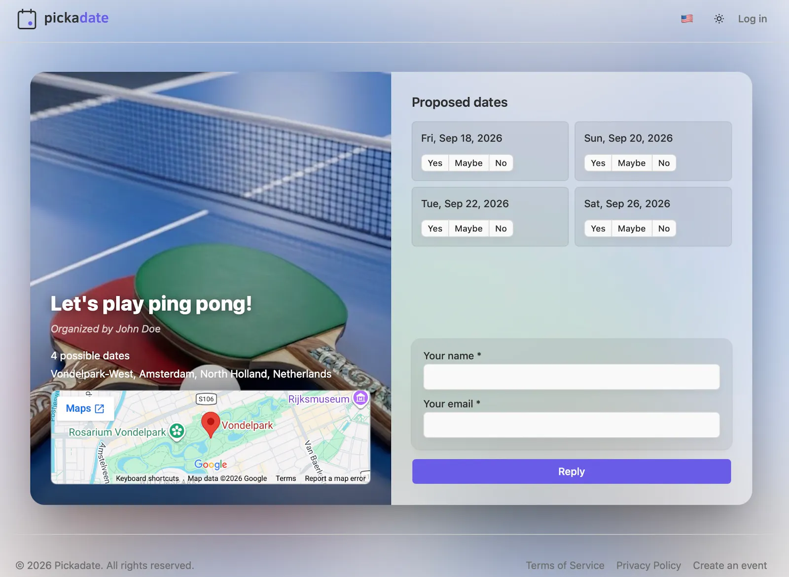 Pickadate screenshot 3