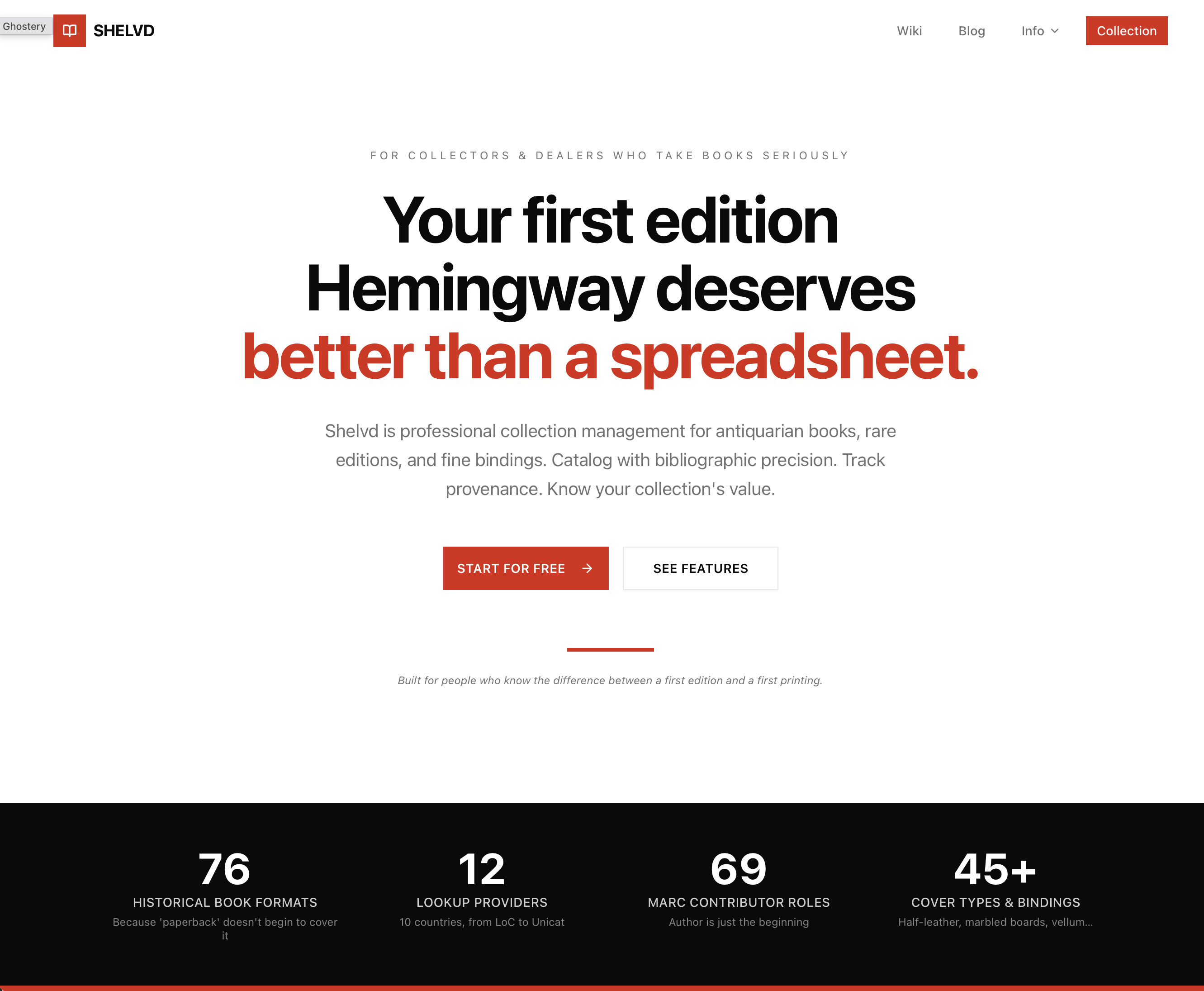 Shelvd - Main product screenshot demonstrating key features and user interface
