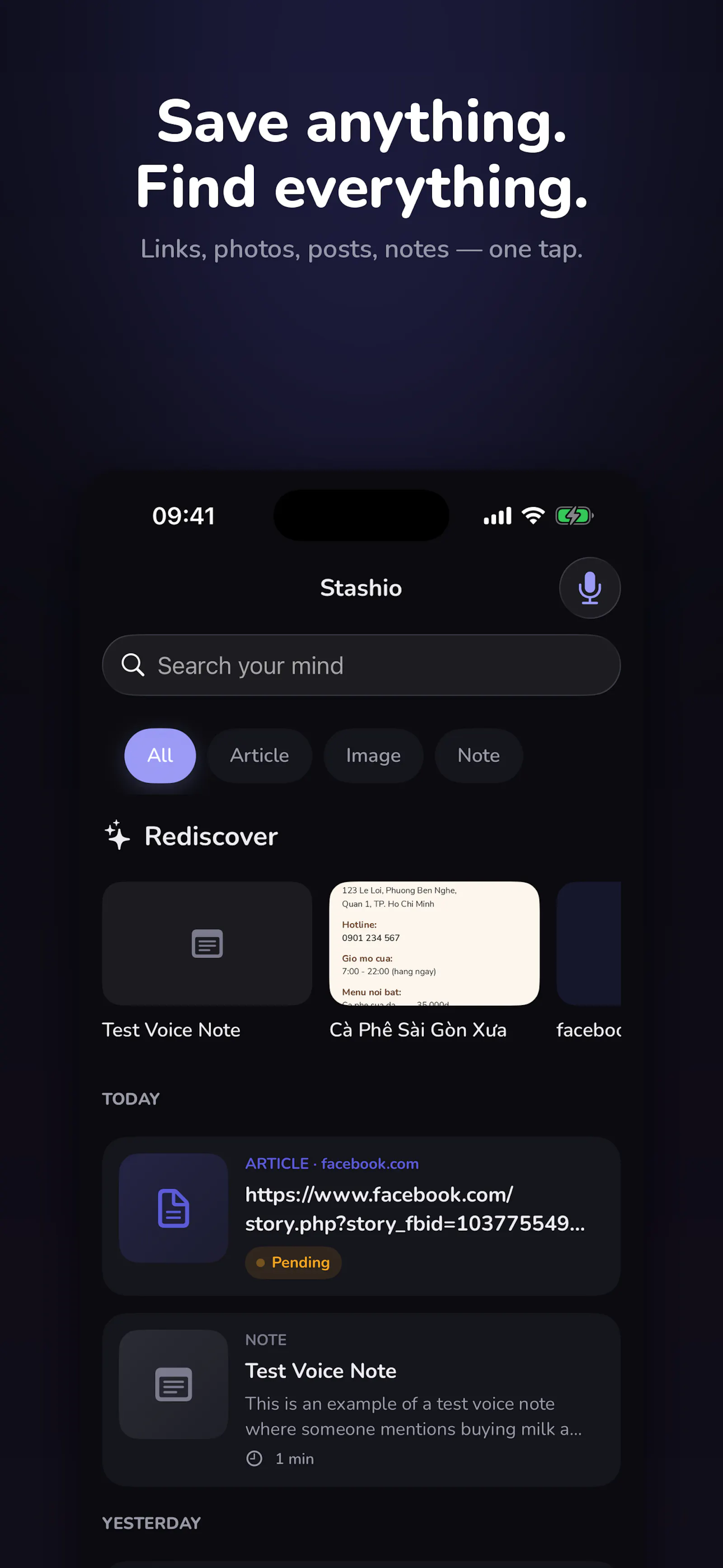 Stashio screenshot 2
