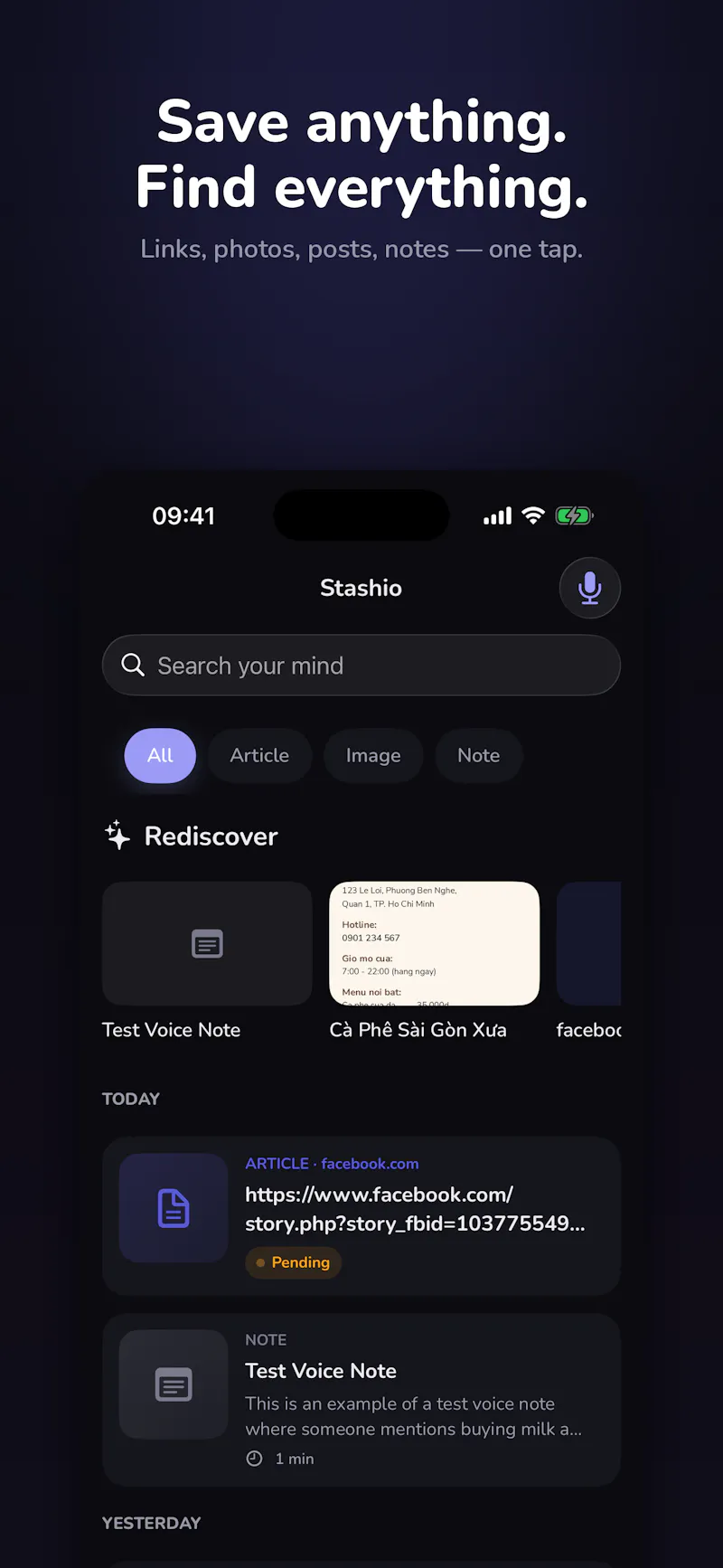 Stashio screenshot 2