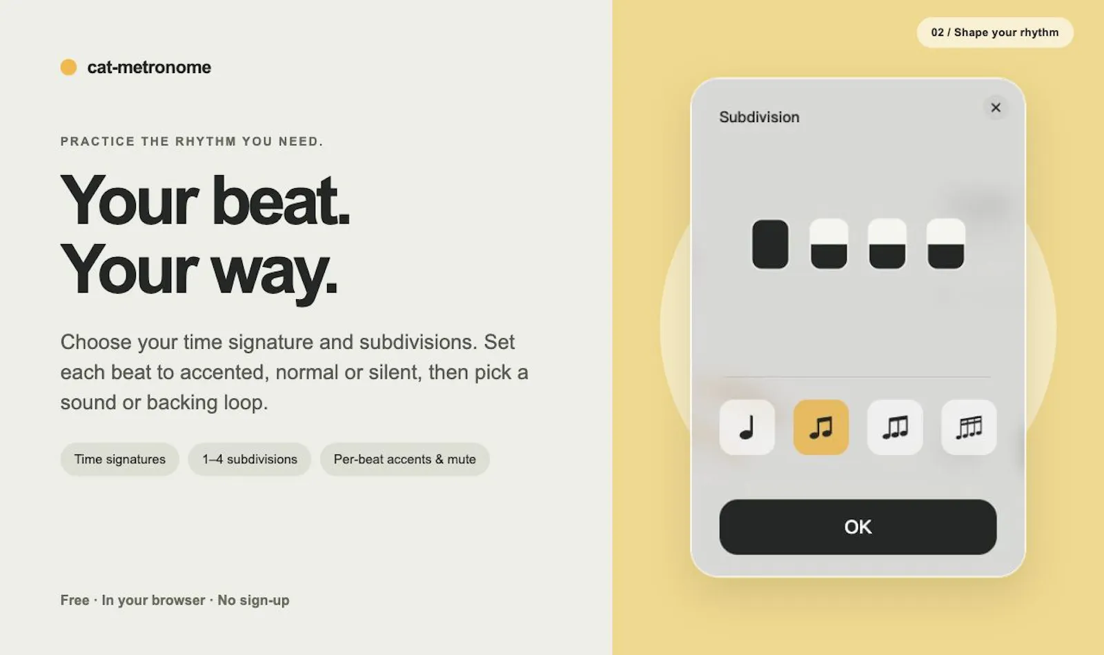 cat-metronome screenshot 1