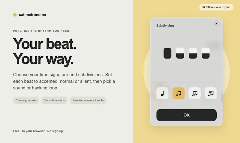 cat-metronome screenshot 1