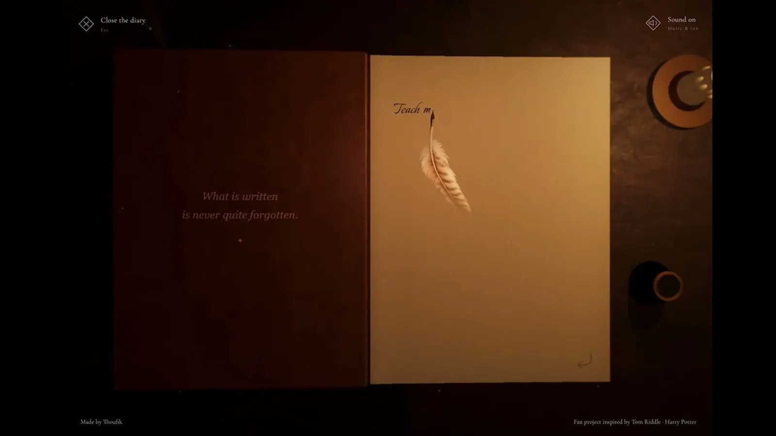 Tom Riddle’s Diary screenshot 1 (video preview)