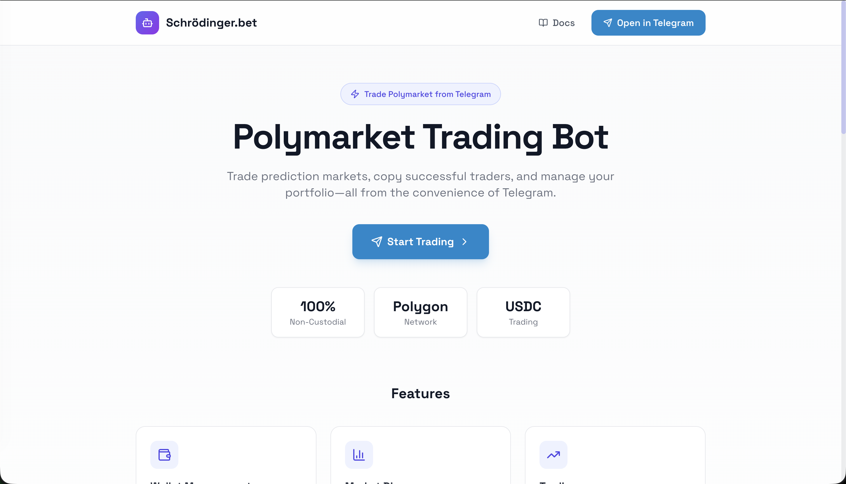 Schrödinger.bet - Main product screenshot demonstrating key features and user interface