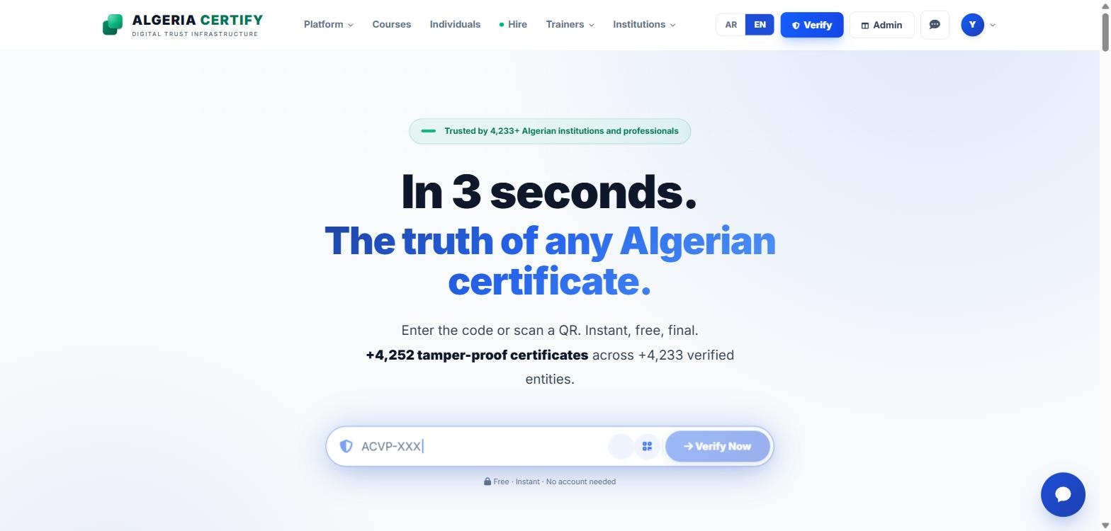 Algeria Certify