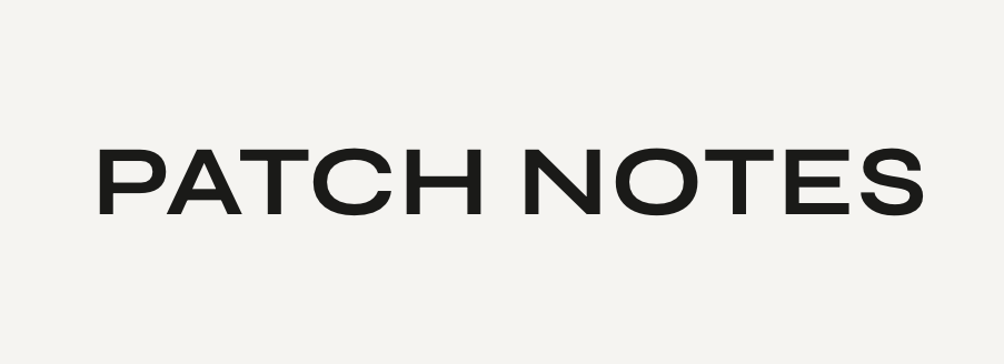 Patch Notes