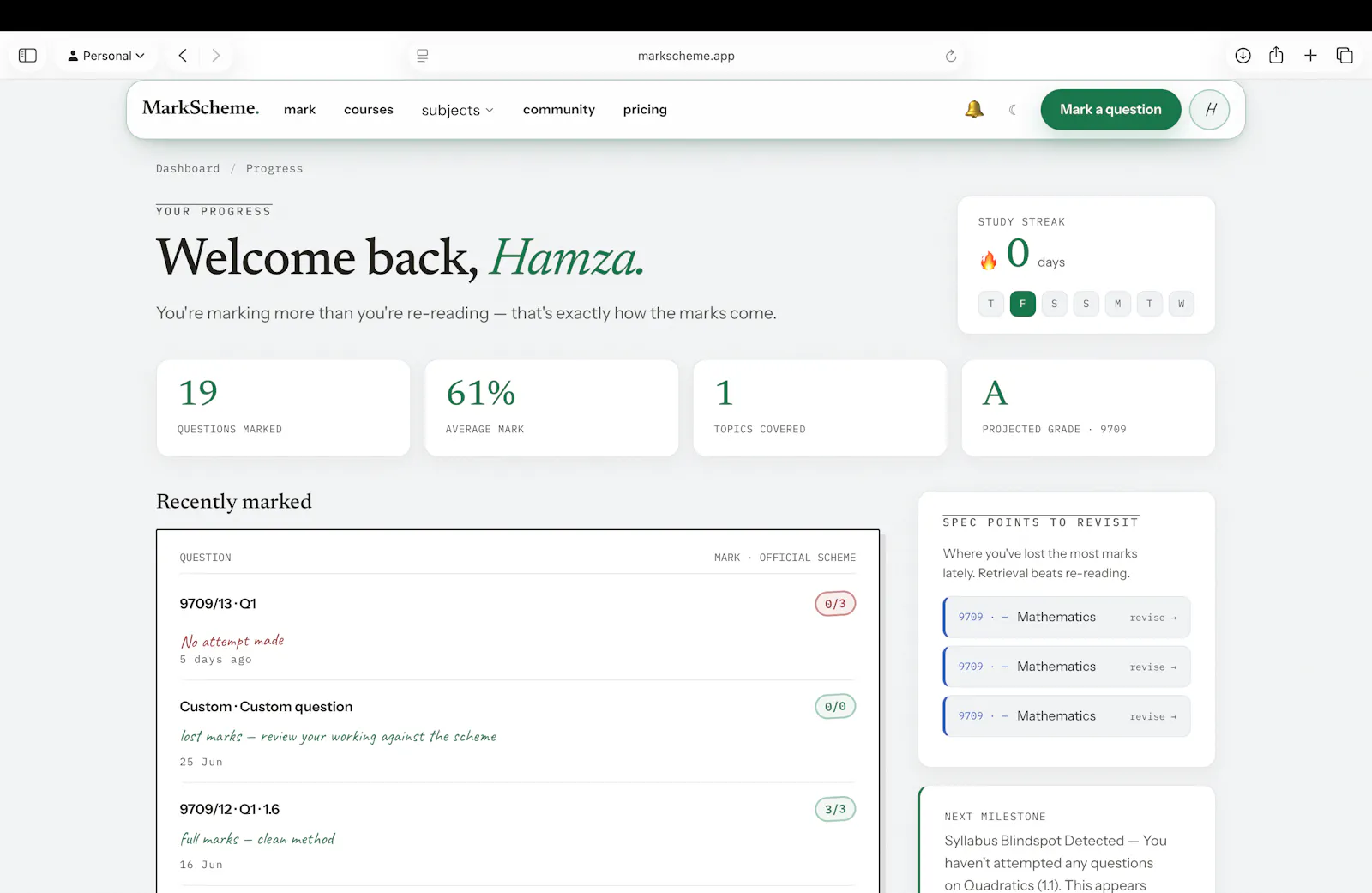 MarkScheme screenshot 5