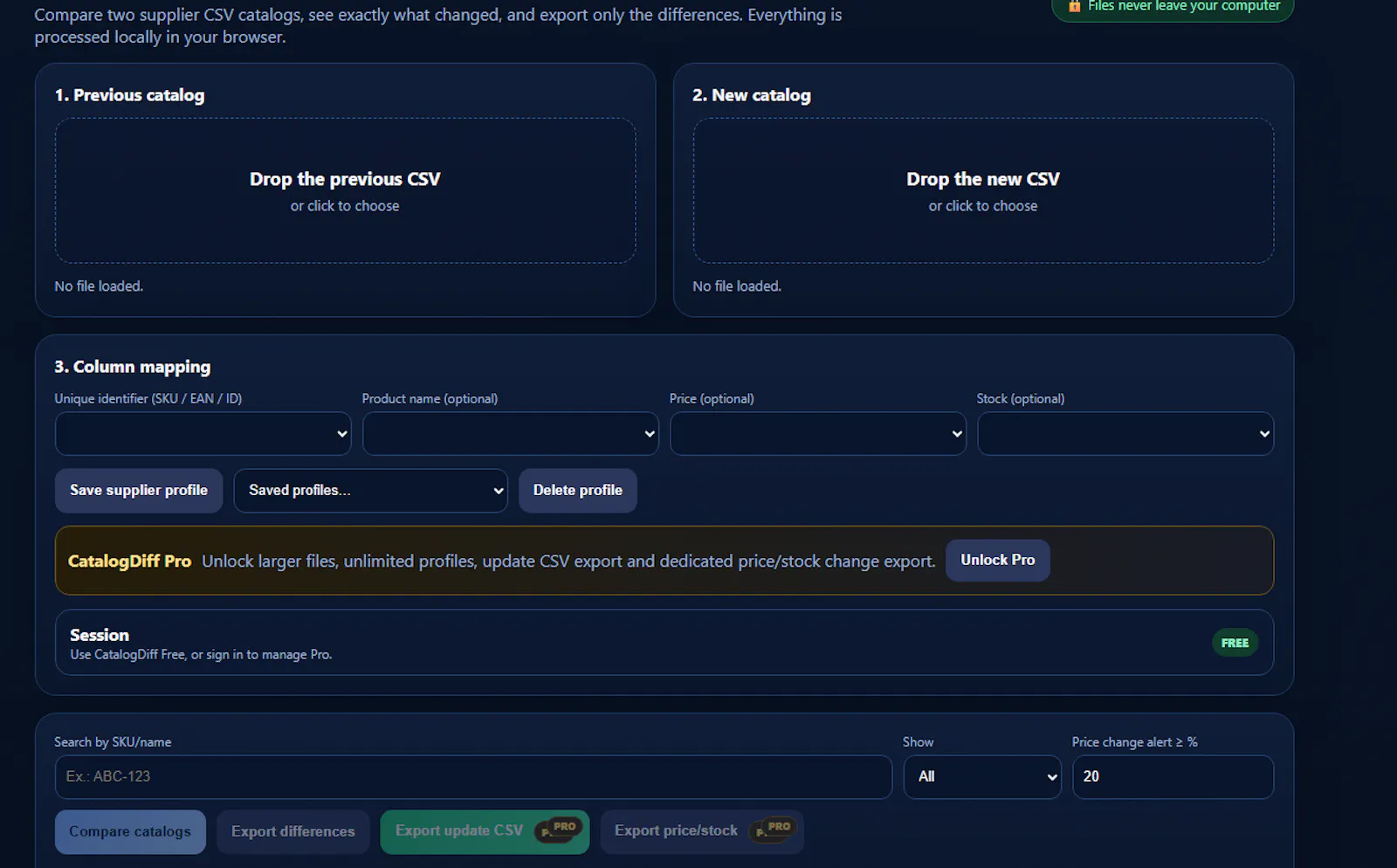 CatalogDiff screenshot 2